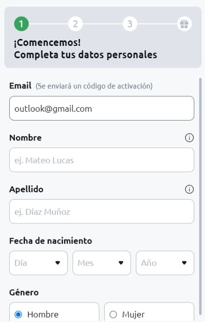 Registrarse en una casa de apuestas con código promocional suele ser muy sencillo, solo hay que incluir datos personales solicitados por el operador.